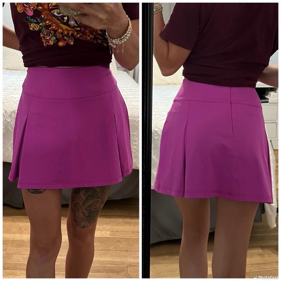 Vintage Tail Fuchsia Pleated Mini Skirt Size 6 - Picture 4 of 4